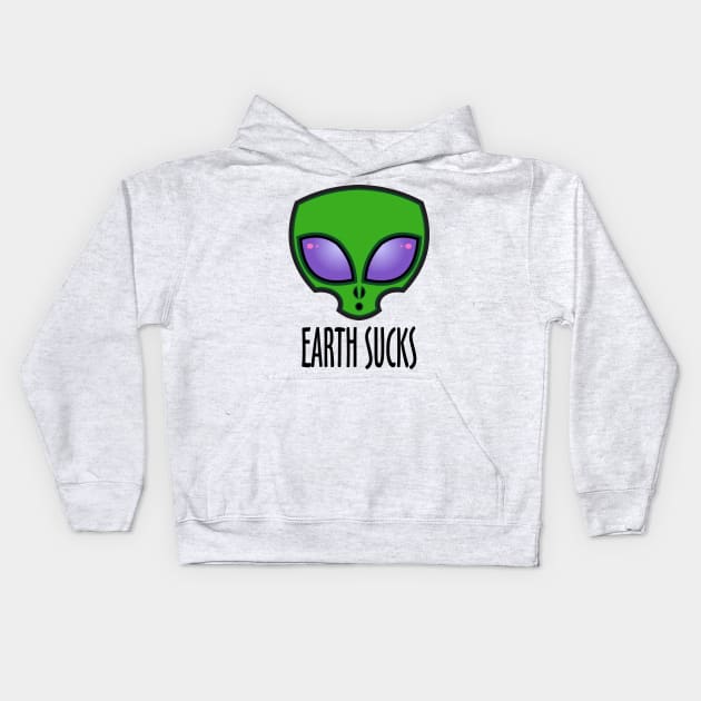 Earth Sucks Kids Hoodie by DavesTees